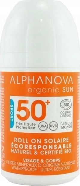 ALPHANOVA SUN Alphanova Sun, Bio Krem Przeciwsłoneczny w kulce, filtr SPF50+, EXTREME SPORT, 50 g