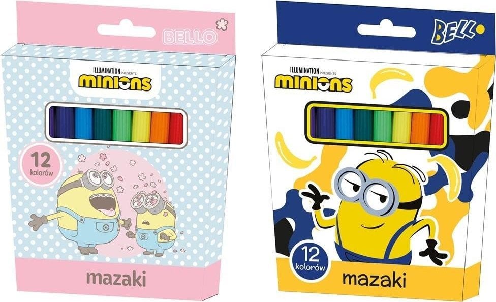Mazaki 12 kolorów Minionki