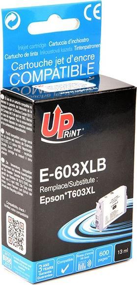 Tusz UPrint UPrint kompatybilny ink / tusz z C13T03A14010, 603XL, black, 600s, 13ml, E-603XLB, dla Epson Expression Home XP-2100, 2105, 3100,