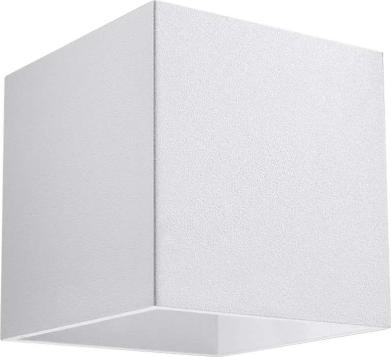Kinkiet Sollux Kinkiet LAMPA ścienna SOL SL059 metalowa OPRAWA przyścienna kostka cube biała
