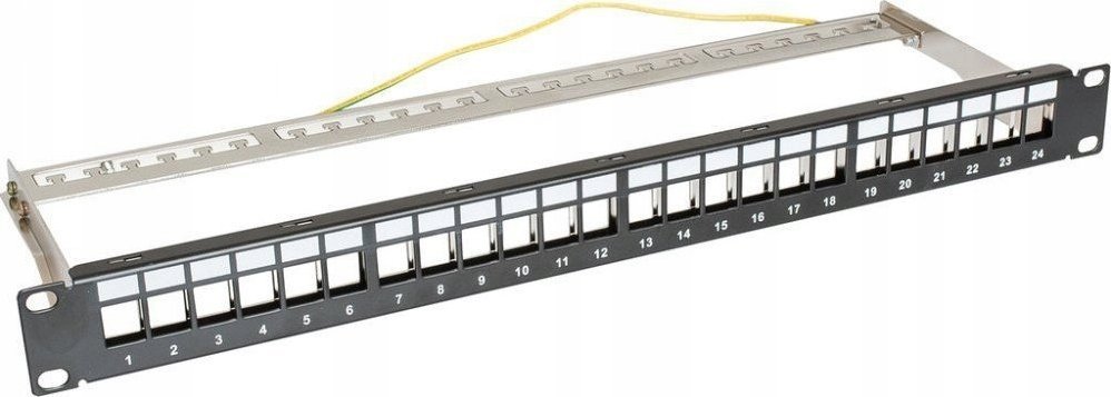 TKH Panel niewyposażony 19 cali 1U 24 porty czarny CCAS-PAEM-24