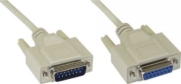 InLine DA-15 - DA-15, 2m, Szary (17740)