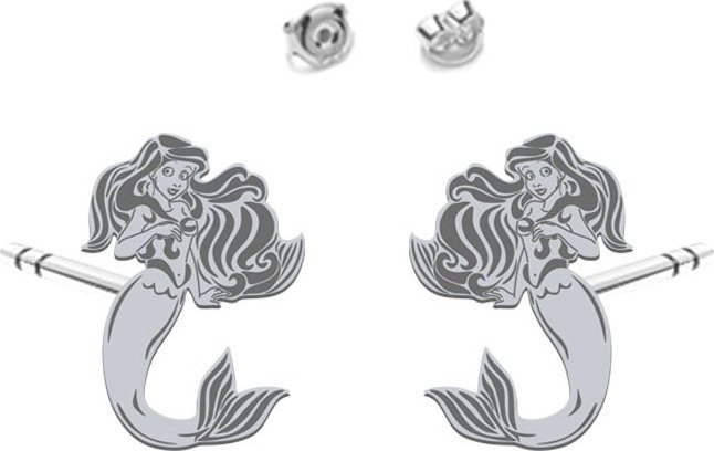 MEJK Jewellery Kolczyki Syrenka srebro