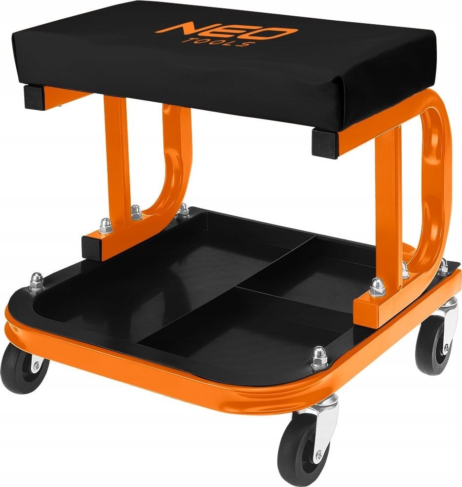 Stołek warsztatowy na kółkach z półką na narzędzia