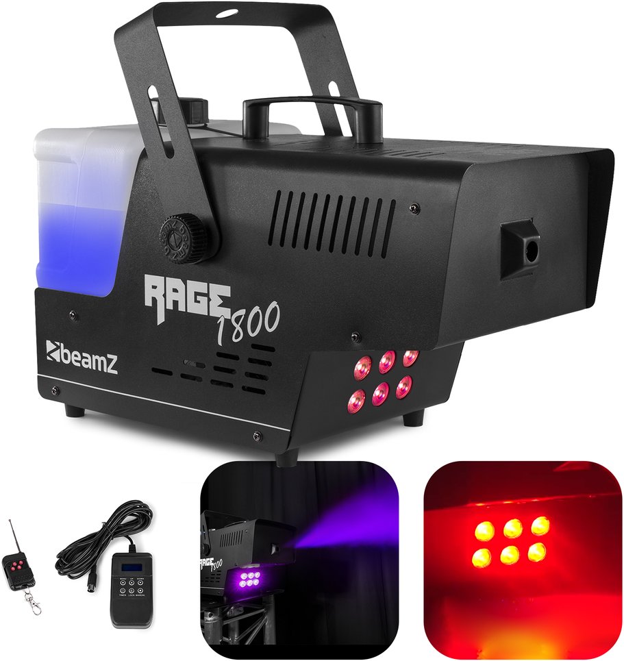 Wytwornica dymu z efektem LED BeamZ Rage 1800LED one size