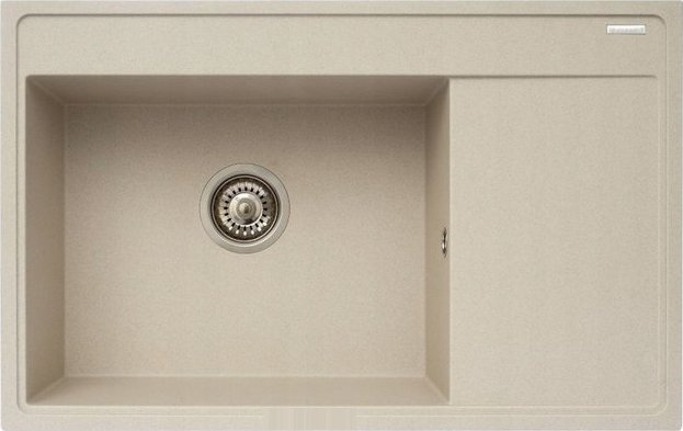 Zlewozmywak Pyramis Pyramis Camea zlewozmywak granitowy 79x50 cm beżowy