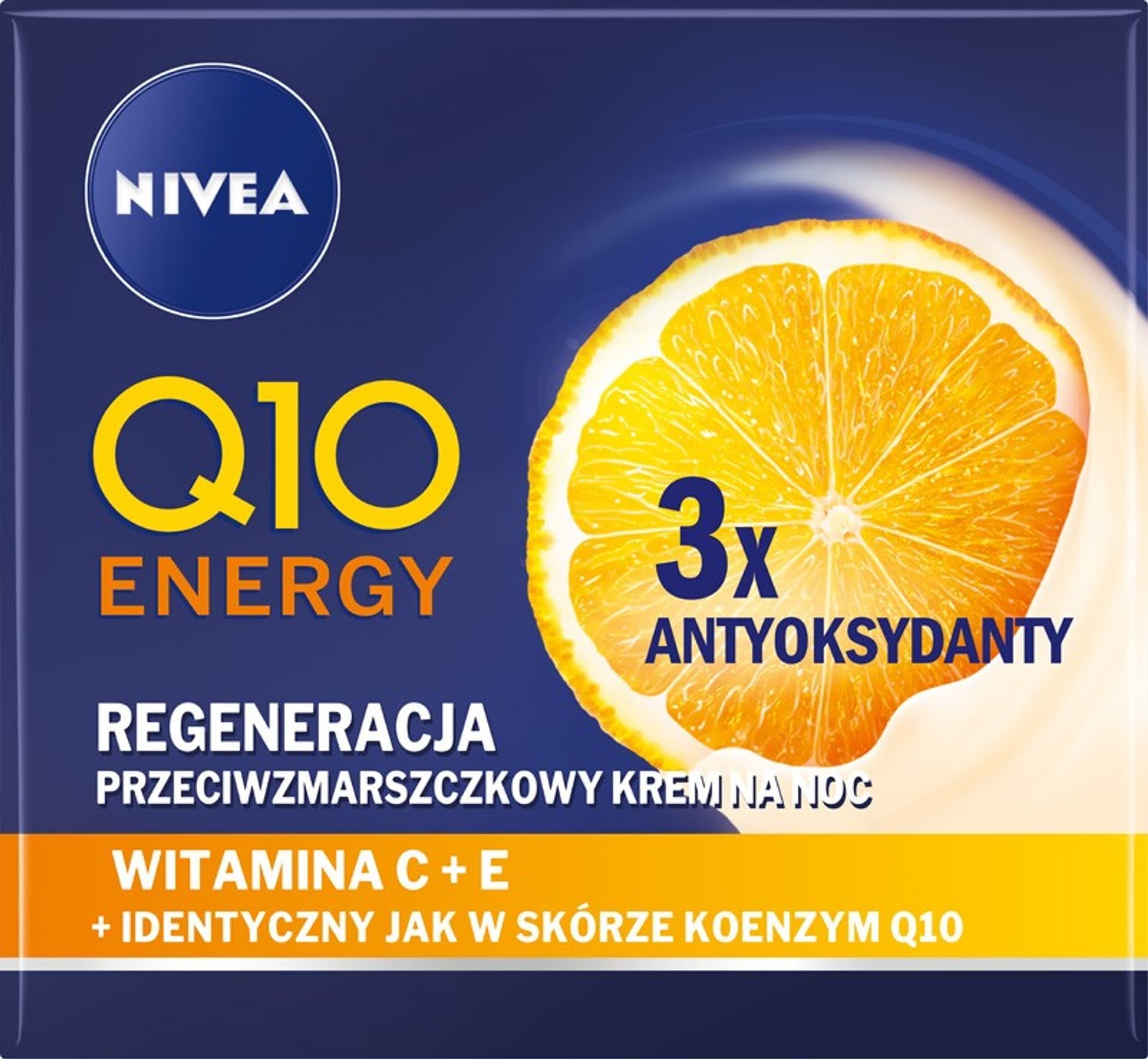 Nivea Q10 Energy Przeciwzmarszczkowy krem na noc - 3x Antyoksydanty 50ml