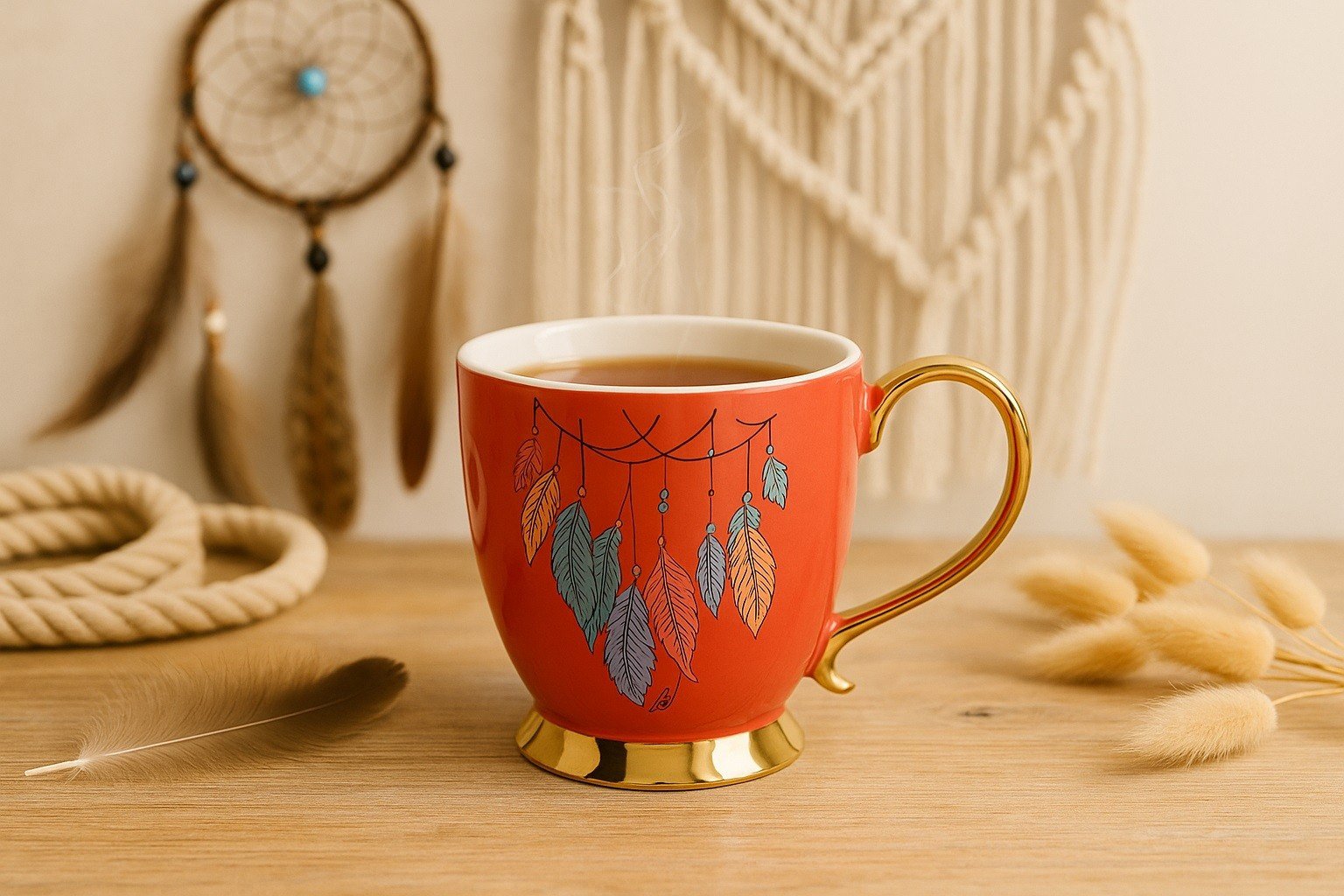 Filiżanka na stopce 400 ml Exotic Pomarańczowa