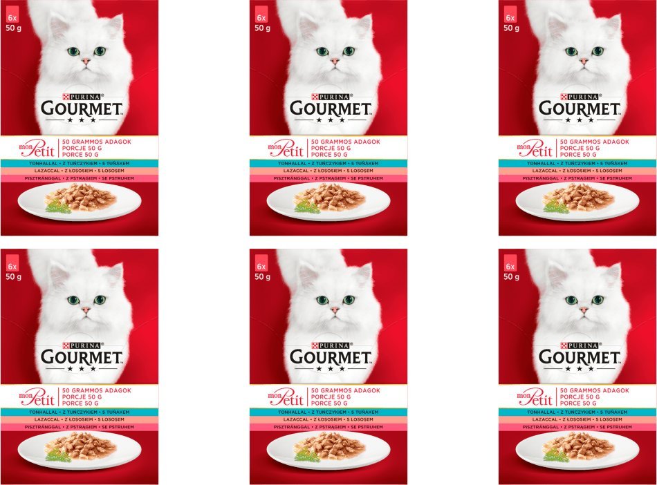 Triton GOURMET mon Petit Pokarm dla kotów - MIX Rybny 72x50g