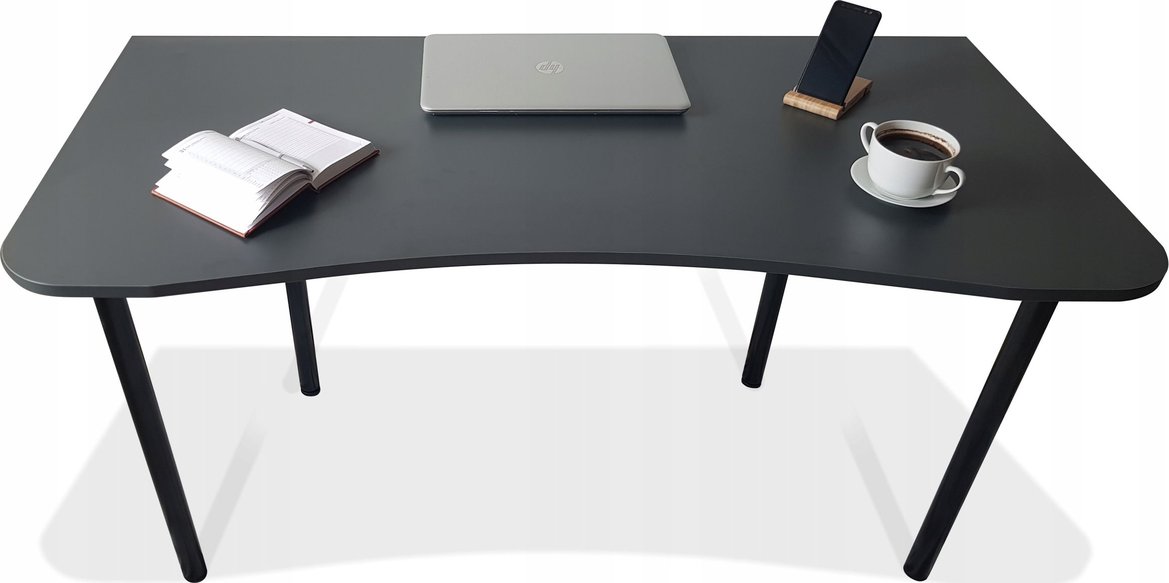 Biurko Zdesk BC-710B-Po/B Grafitowe 138 cmx68 cm