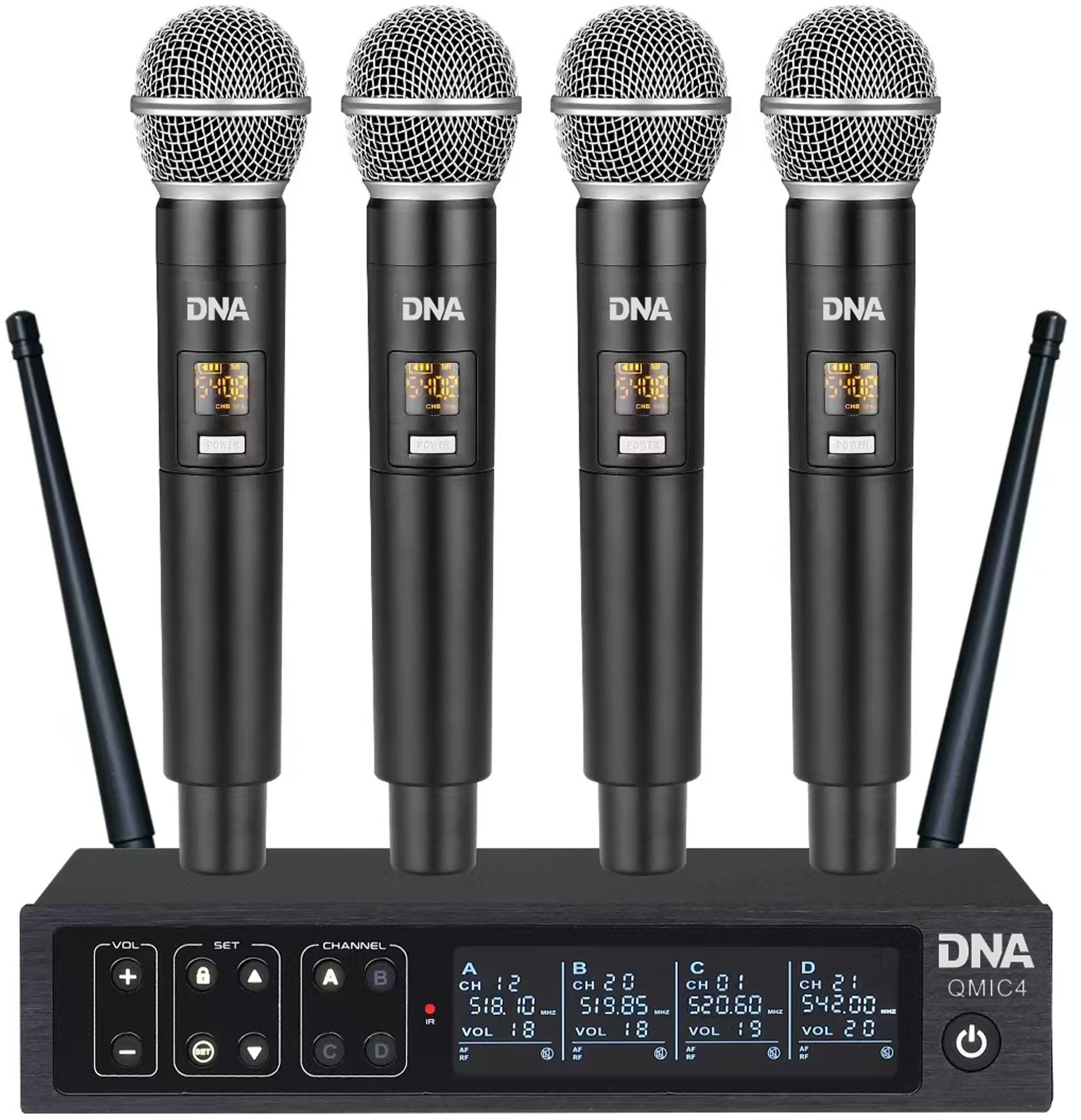 DNA QMIC4 mikrofon bezprzewodowy 4x nadajnik doręc