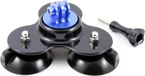 Xrec UCHWYT 3D - 3x PRZYSSAWKA do GoPro HERO 7 6 5 4 3+ 3 2 1