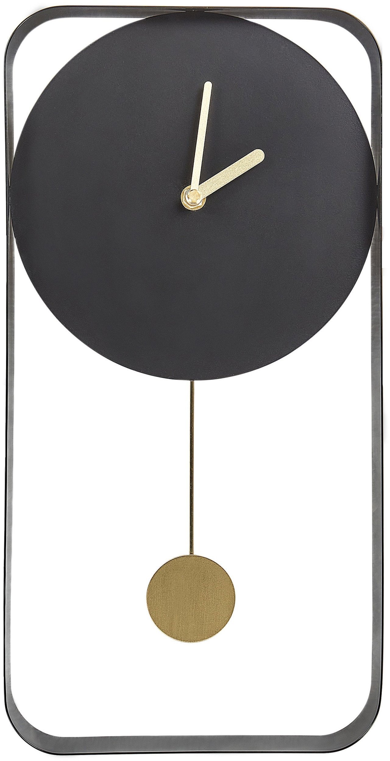 Beliani Zegar ścienny SERVOZ 21 cm Metal Czarny