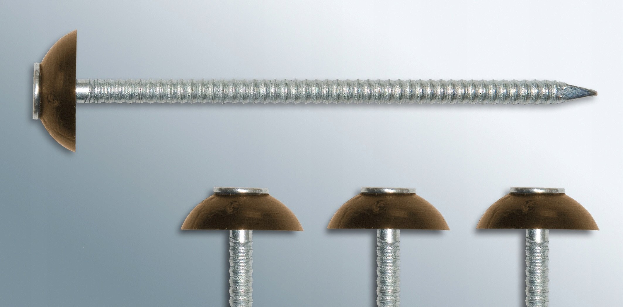 BITUMEN CORRUG.SHEET NAIL BROWN 200PCS