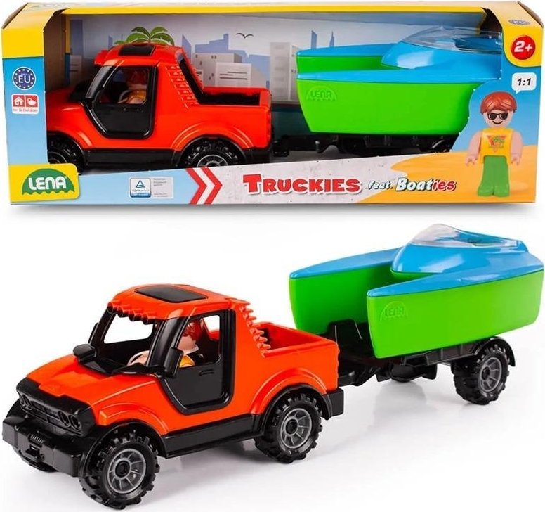 Lena Truckies Pickup terenowy z przyczepką i łódką