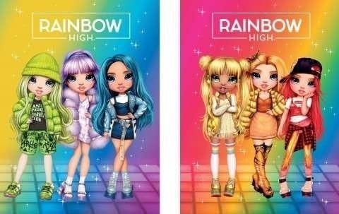 Zeszyt A5/16K trzylinia kolor Rainbow High (10szt) EDUKAMP