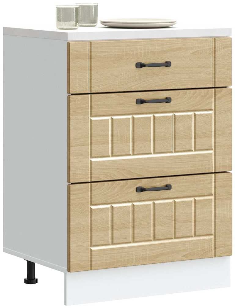 vidaXL Szafka kuchenna dolna „Lucca" Dąb Sonoma Drewno klejone