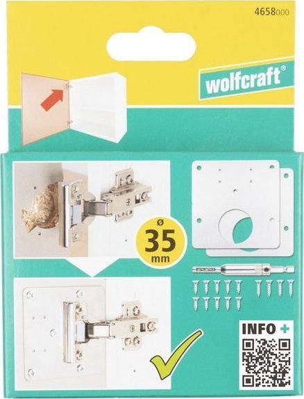 Wolfcraft ZESTAW NAPRAWCZY DO ZAWIASÓW PUSZKOWYCH,PO STRONIE DRZWICZEK (1 KPL)