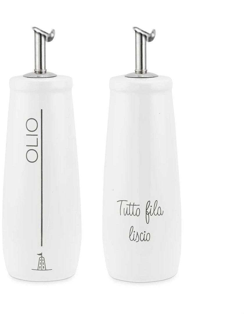 Butelka na oliwę 250ml GliOnesti biała porcelana LaPorcellanaBianca