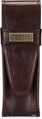 Solier SKÓRZANE ETUI NA PIÓRO/PIÓRNIK SOLIER SA12 BORDOWY one size