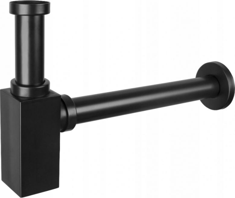 Syfon Mexen Mexen półsyfon umywalkowy kwadratowy czarny - 79960-70