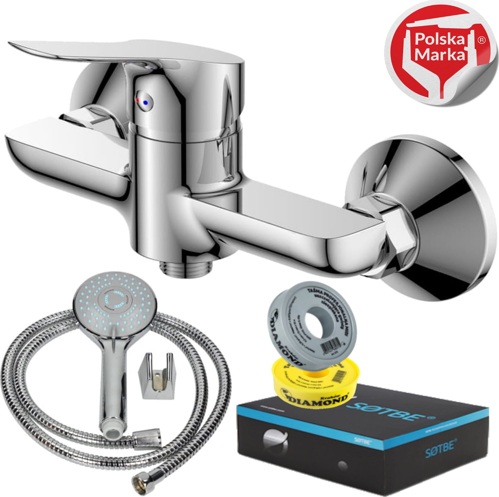 Bateria prysznicowa Sotbe SOTBE VANTAA bateria prysznicowa + ZESTAW