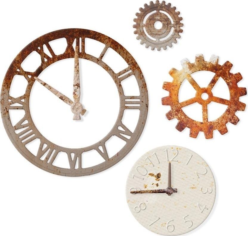 Zestaw wykrojników - Zegar i trybiki 7szt