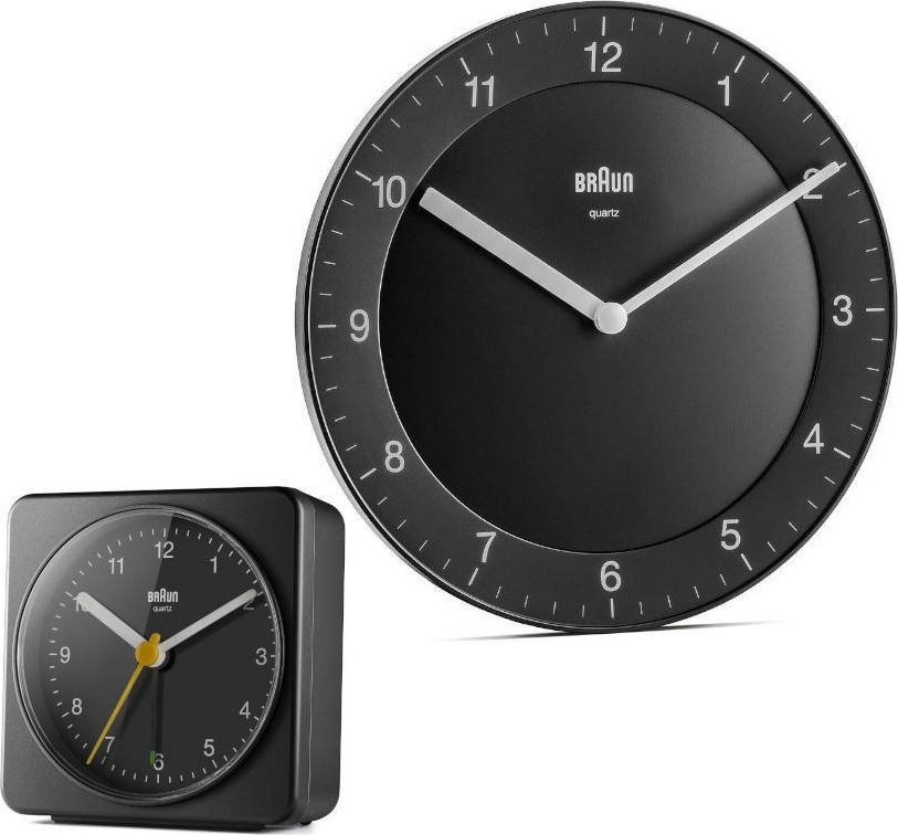 Braun Zestaw czytelny zegar i budzik Braun BC06B i BC03B