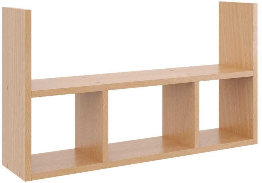 Półka ścienna, regał wiszący, 79x18x45 cm, buk, mat