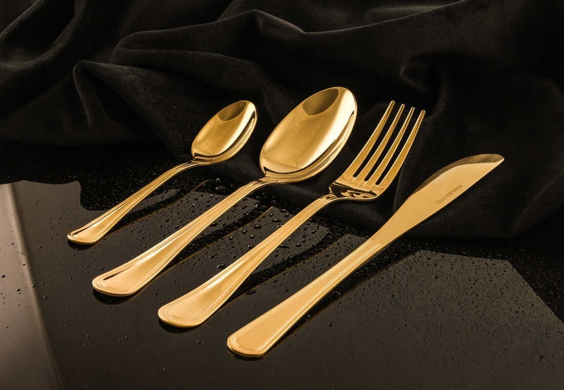 KOMPLET 24 SZT. SZTUĆCÓW DLA 6 OSÓB LUCE ZŁOTY 0541