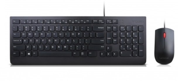 Klawiatura Lenovo LENOVO klawiatura Essential Wired USB Keyboard + Mouse Set - USB, czarny