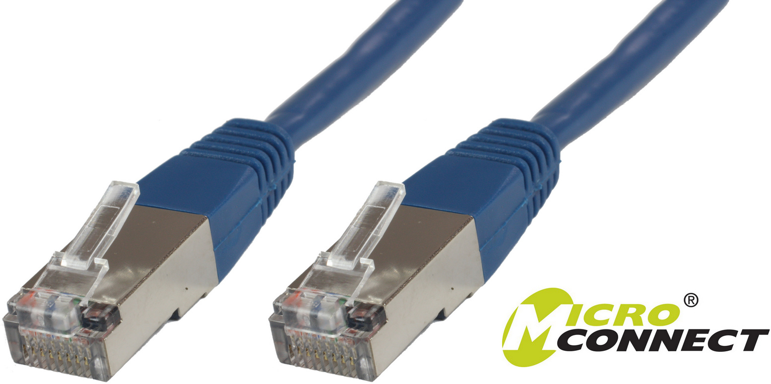 MicroConnect Patchcord, S/FTP, CAT6, 0.25m, LSZH, niebieski (SSTP60025B)