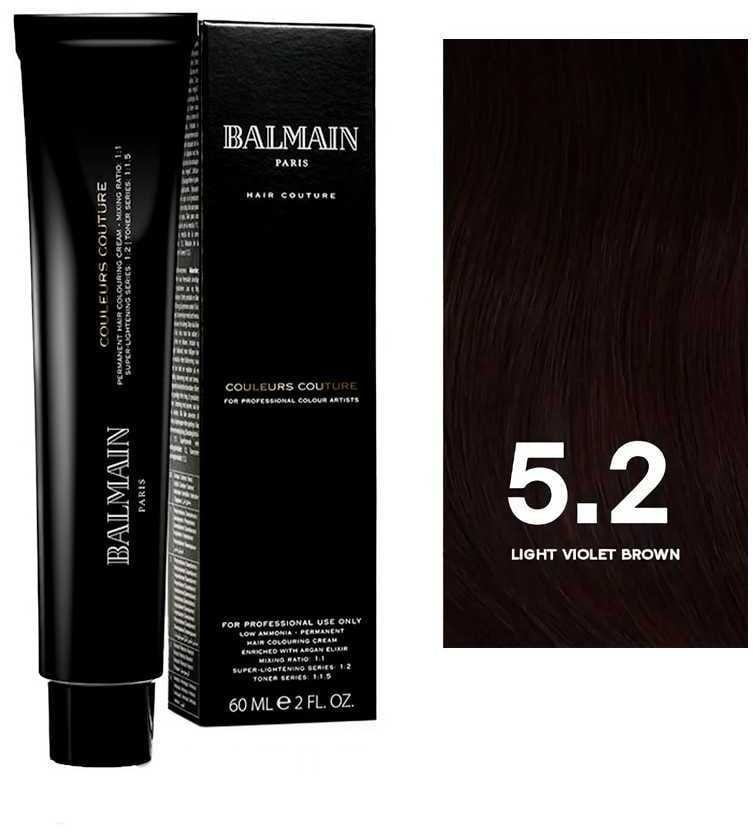 Balmain Professionnel, Couleurs Couture, Permanent Hair Dye, 5.2 Light Violet Brown, 60 ml For Women