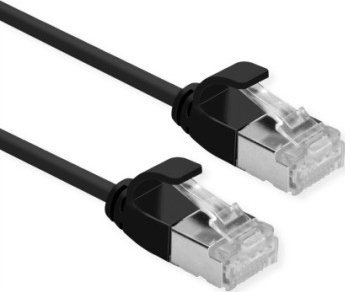Triton ROLINE F/UTP DataCenter Patch Cable Cat.6A (Class EA), LSOH, bardzo cienki, czarny, 0,5 m