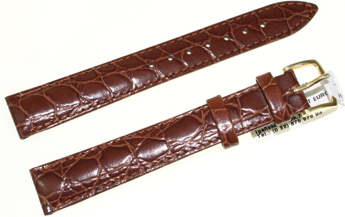 Hirsch Skórzany wodoodporny pasek do zegarka 16 mm HIRSCH Crocograin L 12322810-1-16