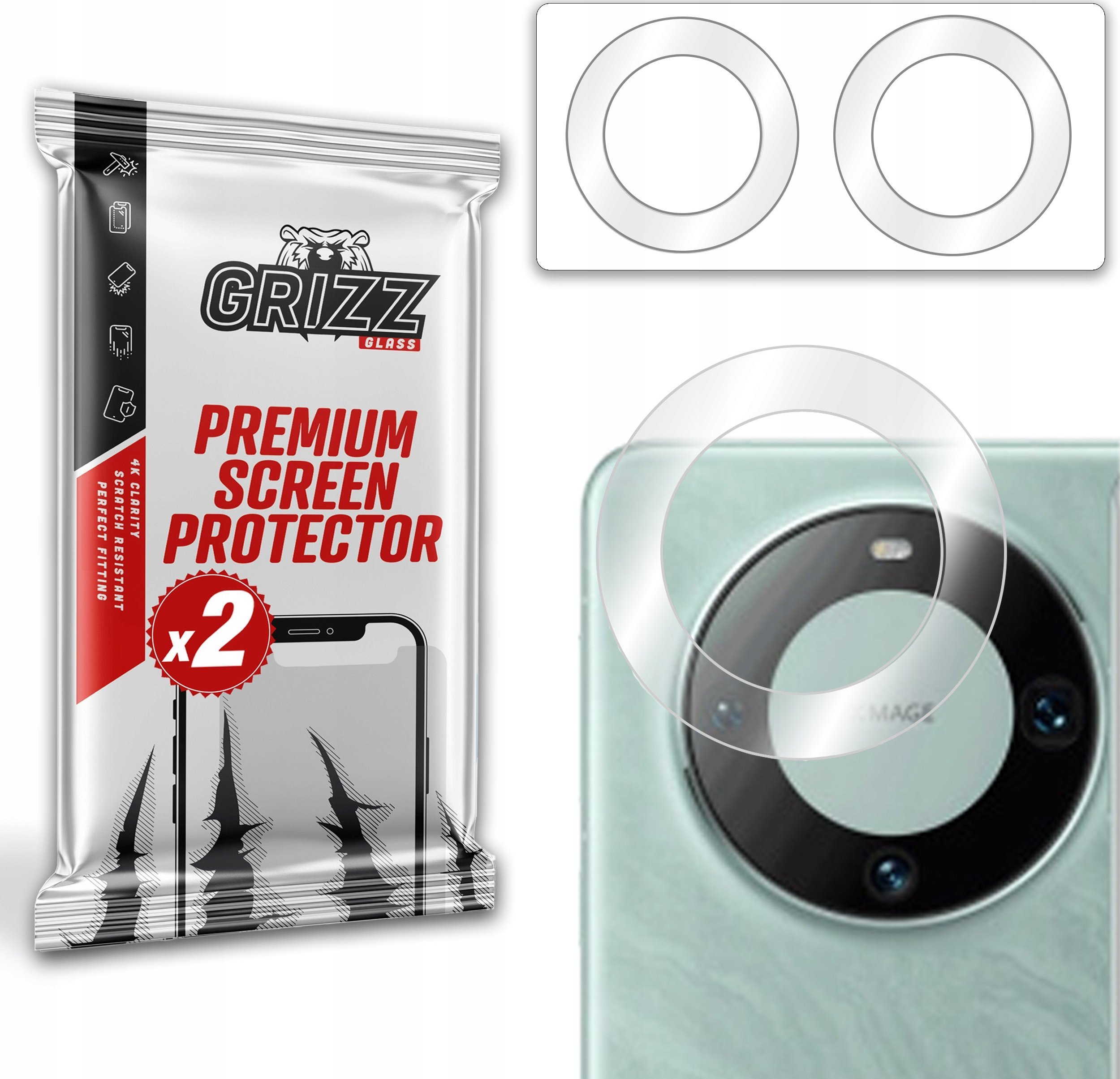 GrizzGlass Szkło na aparat GrizzGlass HybridGlass Camera do Huawei Mate 60 Pro