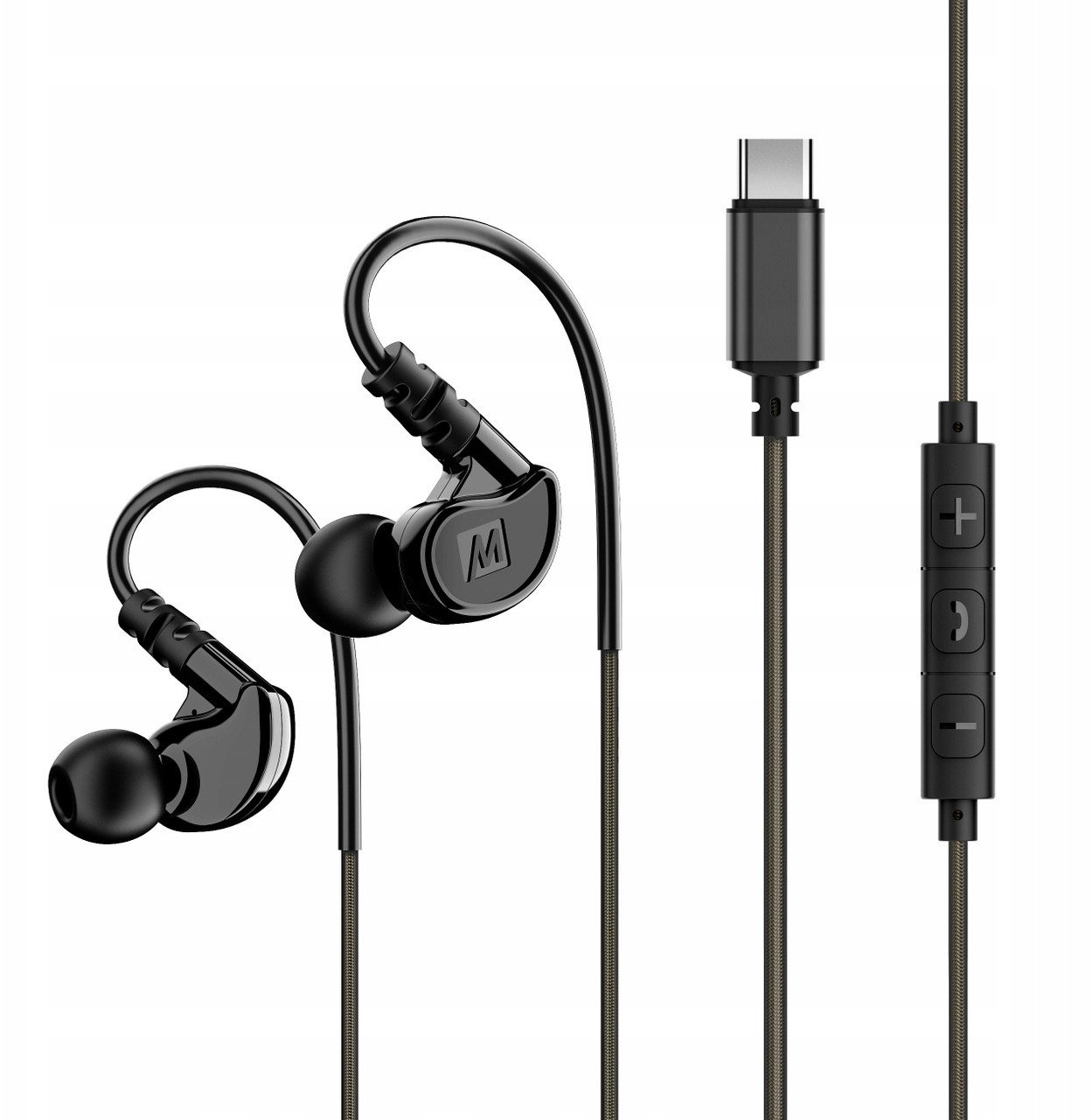 MEE Audio M6 Sport sĹuchawki dokanaĹowe z wejĹciem USB C