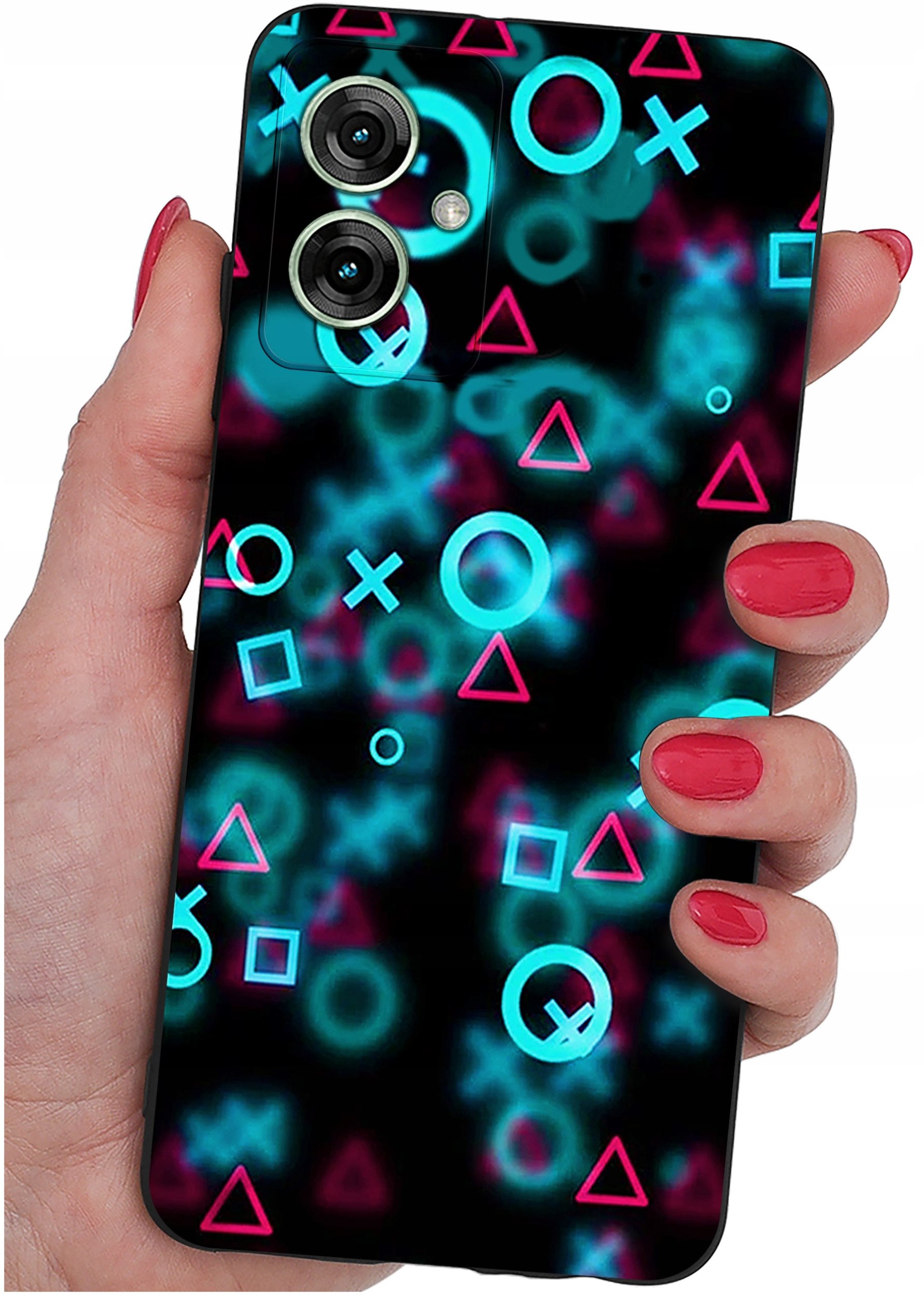 Etui do Motorola Moto G55 5G WZORY |SILIKONOWE MATT CASE + SZKŁO 9H