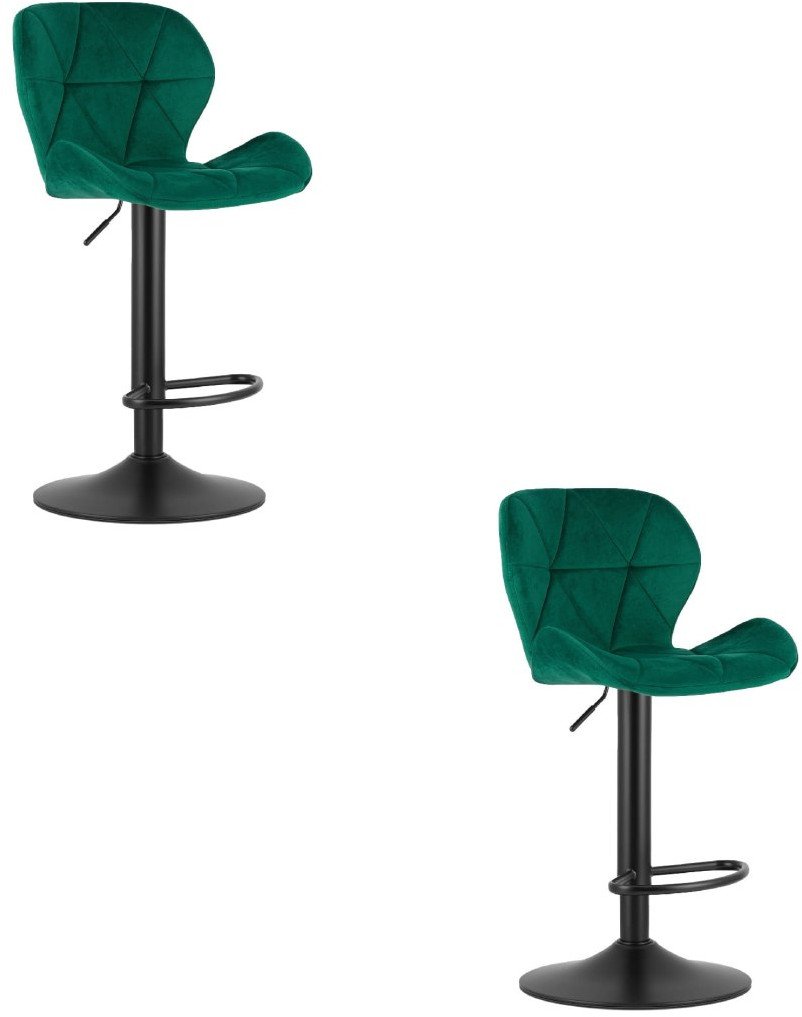 Hoker WEST - aksamit zieleń / baza czarna x 2