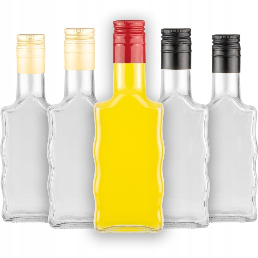 50x Butelki FALA 200 ml na nalewki ZAKRĘTKA DŁUGA