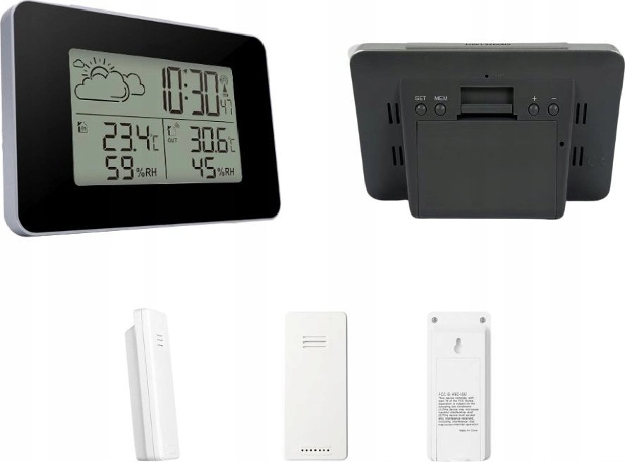 Stacja pogodowa czarna ZX3364