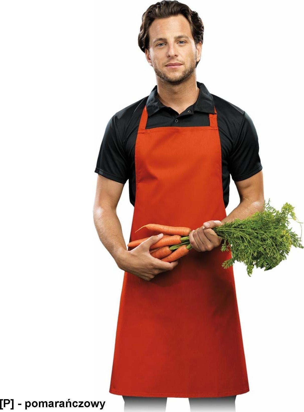 R.E.I.S. FPB-KL - fartuch z regulacą na szyi - pomarańczowy - 72x86 cm.
