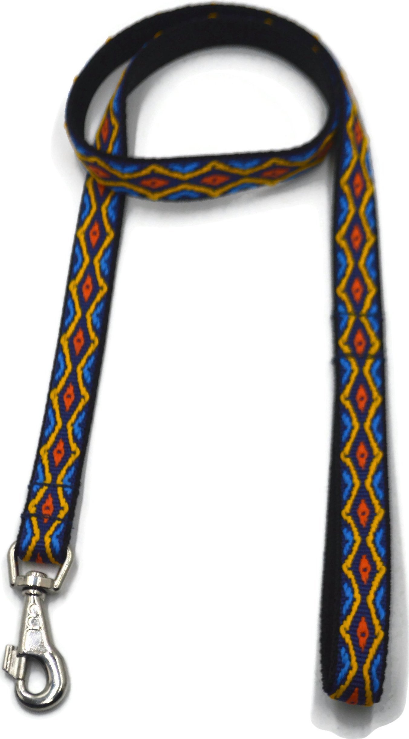 Alizoo Mocna podwójna smycz dla dużego psa w romb 25mm/130cm - ALIZOO