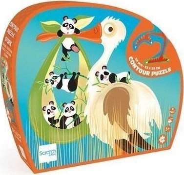 Puzzle 24 konturowe Bocian