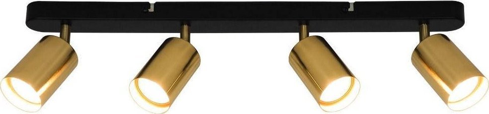 Lampa sufitowa Zumaline LAMPA sufitowa VILA GU13013C-4B Zumaline metalowa OPRAWA loftowe reflektorki regulowane czarne złote