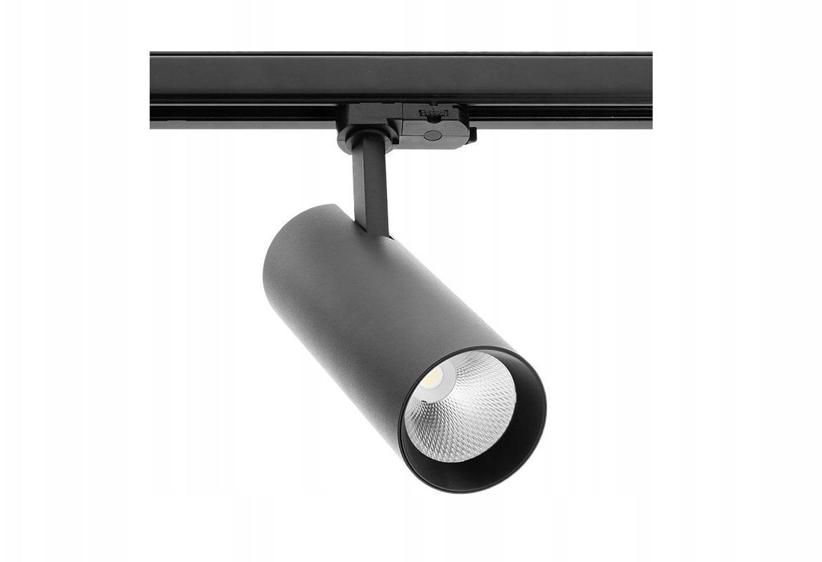 GTV Reflektor LED T-LINE do szynoprzewodu, 12W, 1100lm, AC220-240V, 50/60 Hz, PF0,5, Ra80, 38, 4000K, czarny