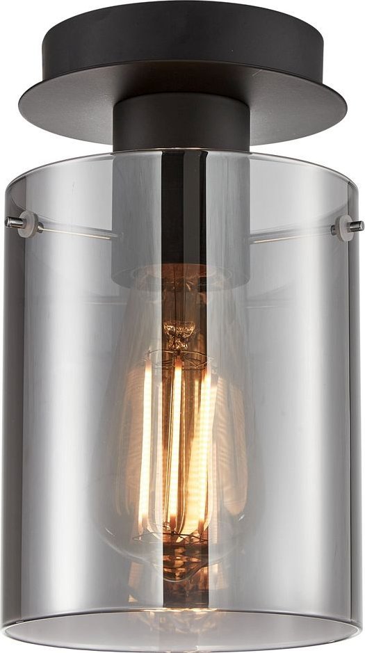 Lampa sufitowa Italux Italux Sardo SPL-5581-1SC-BK-SG plafon lampa sufitowa spot 1x40W E27 czarny/dymiony