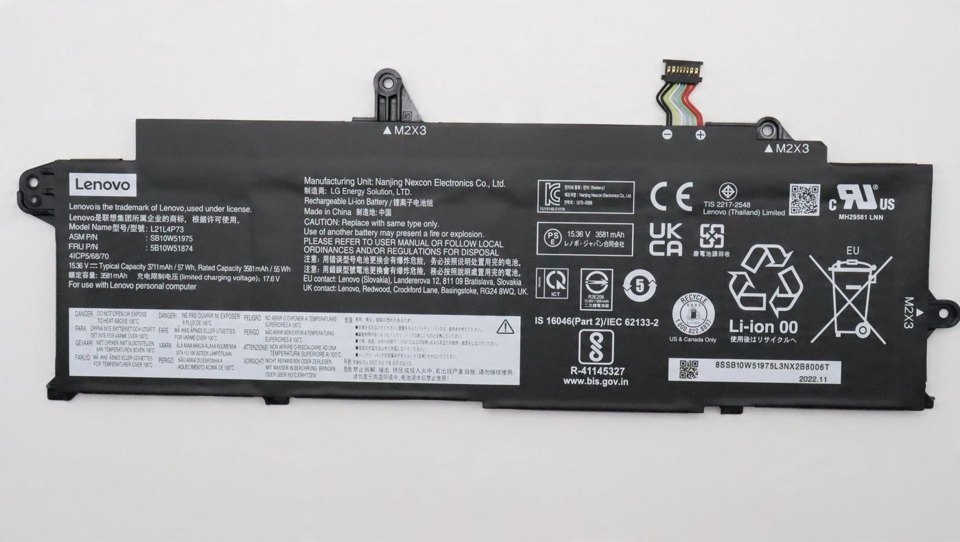 57Wh Internal lithium-ion battery for Lenovo laptops