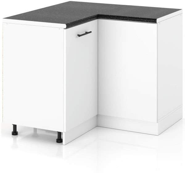Szafka Kuchenna Stojąca Z Blatem Narożna 90x90cm Spremium Biały Mat