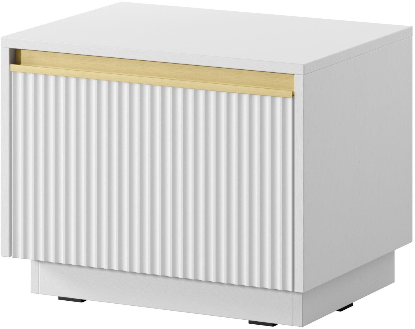 Stolik nocny Loren w kolorze białym